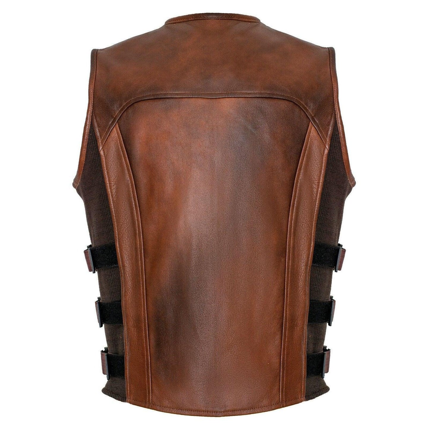 leather jacket men fashion with modern vest styling and comfort