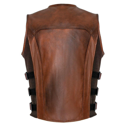 Leather Jacket Men Fashion with Modern Vest Styling and Comfort