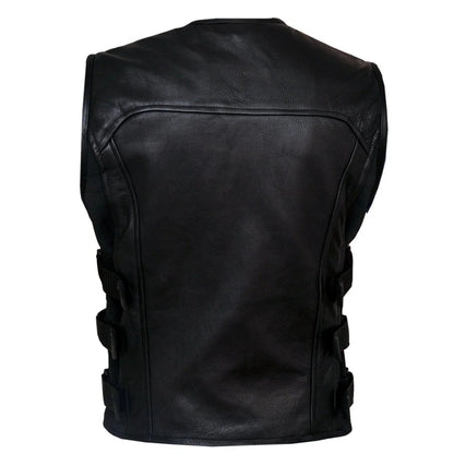 Leather Jacket Men Fashion with Modern Vest Styling and Comfort