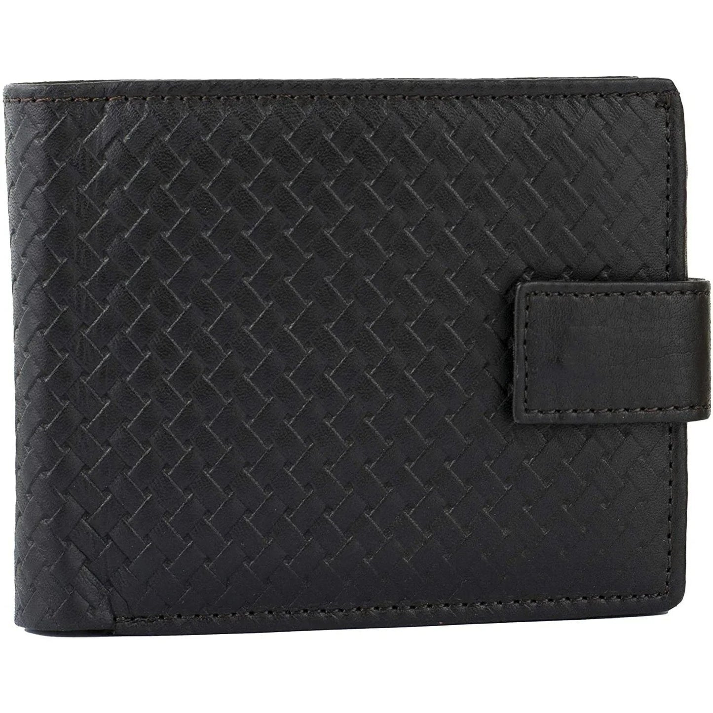 genuine mens leather wallet with rfid trifold vintage design