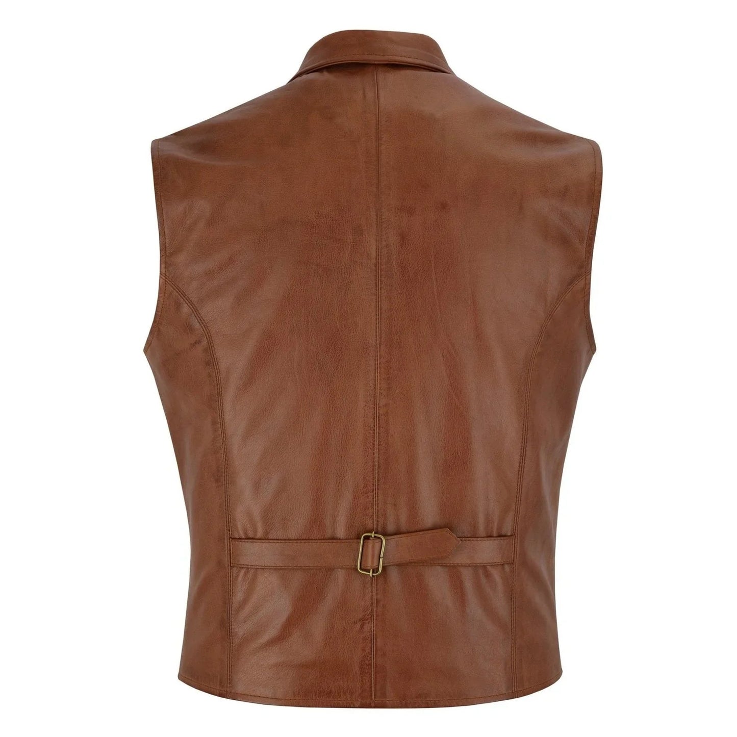 leather mens waistcoat with elegant tailoring and premium style