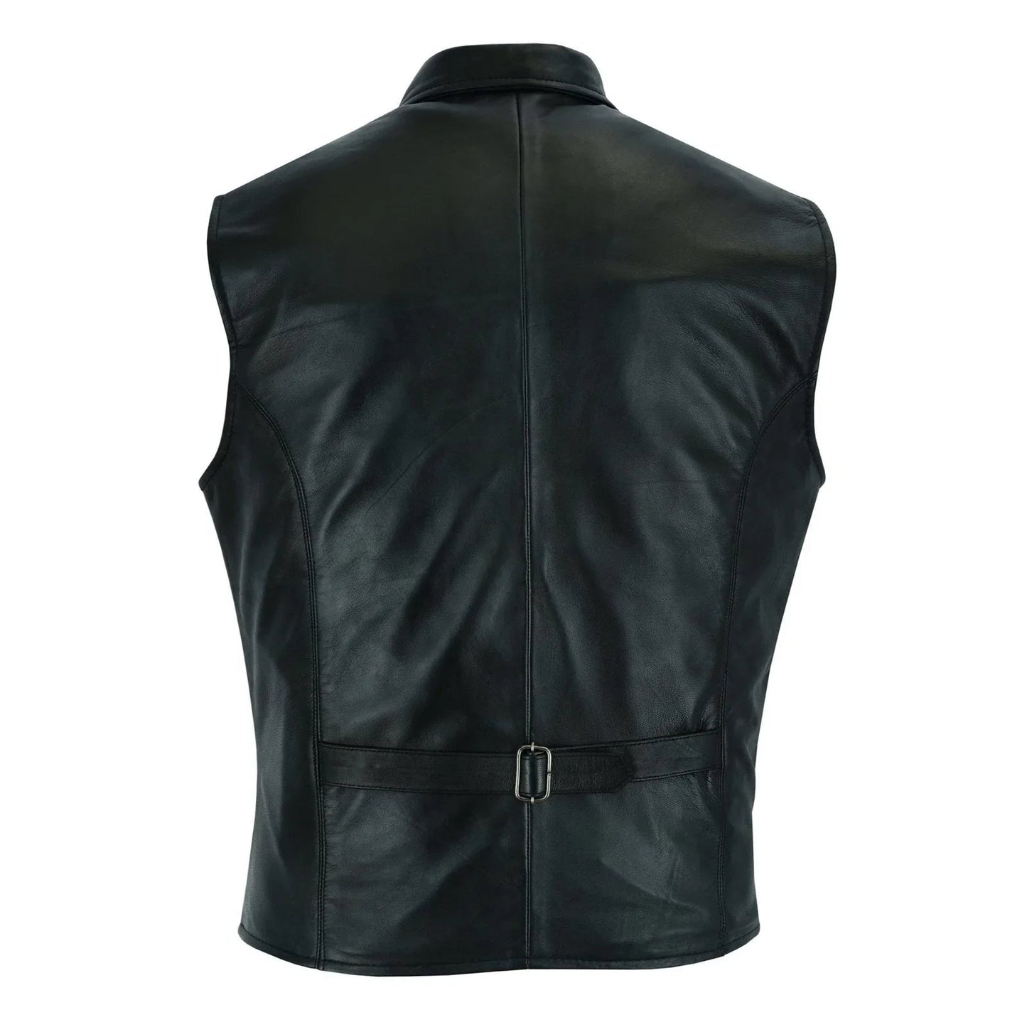 leather mens waistcoat with elegant tailoring and premium style