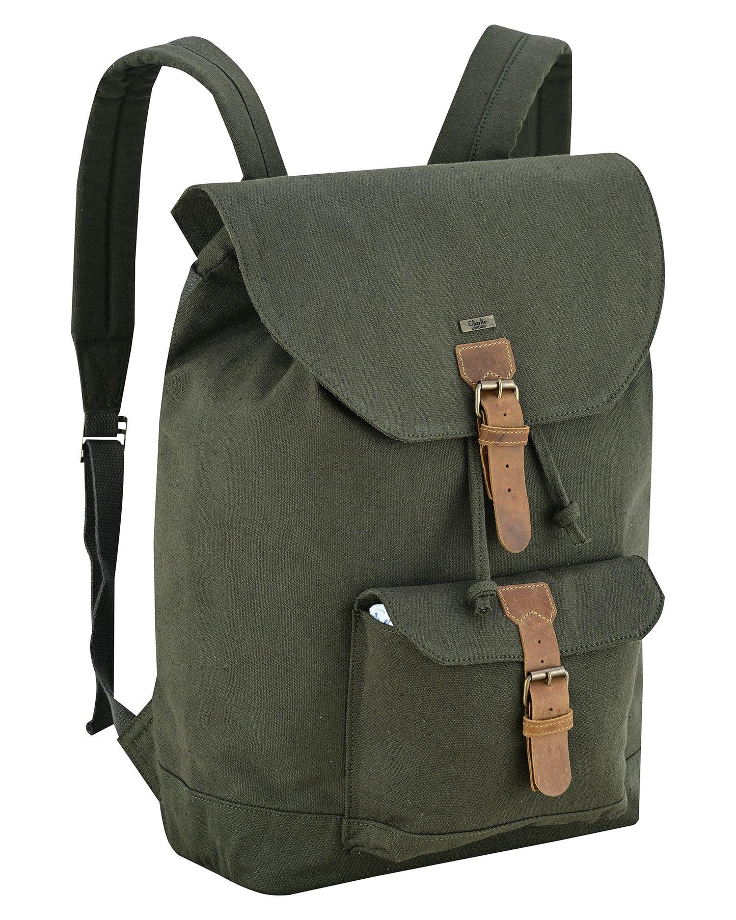 travel backpack – premium canvas & leather laptop backpack