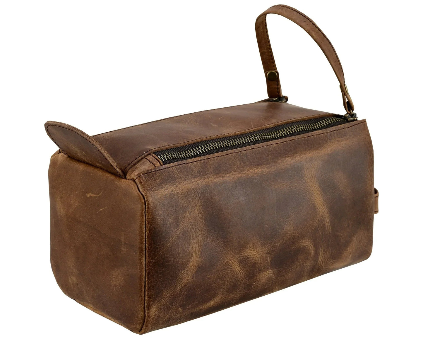 mens wash bag – premium genuine leather travel toiletry bag