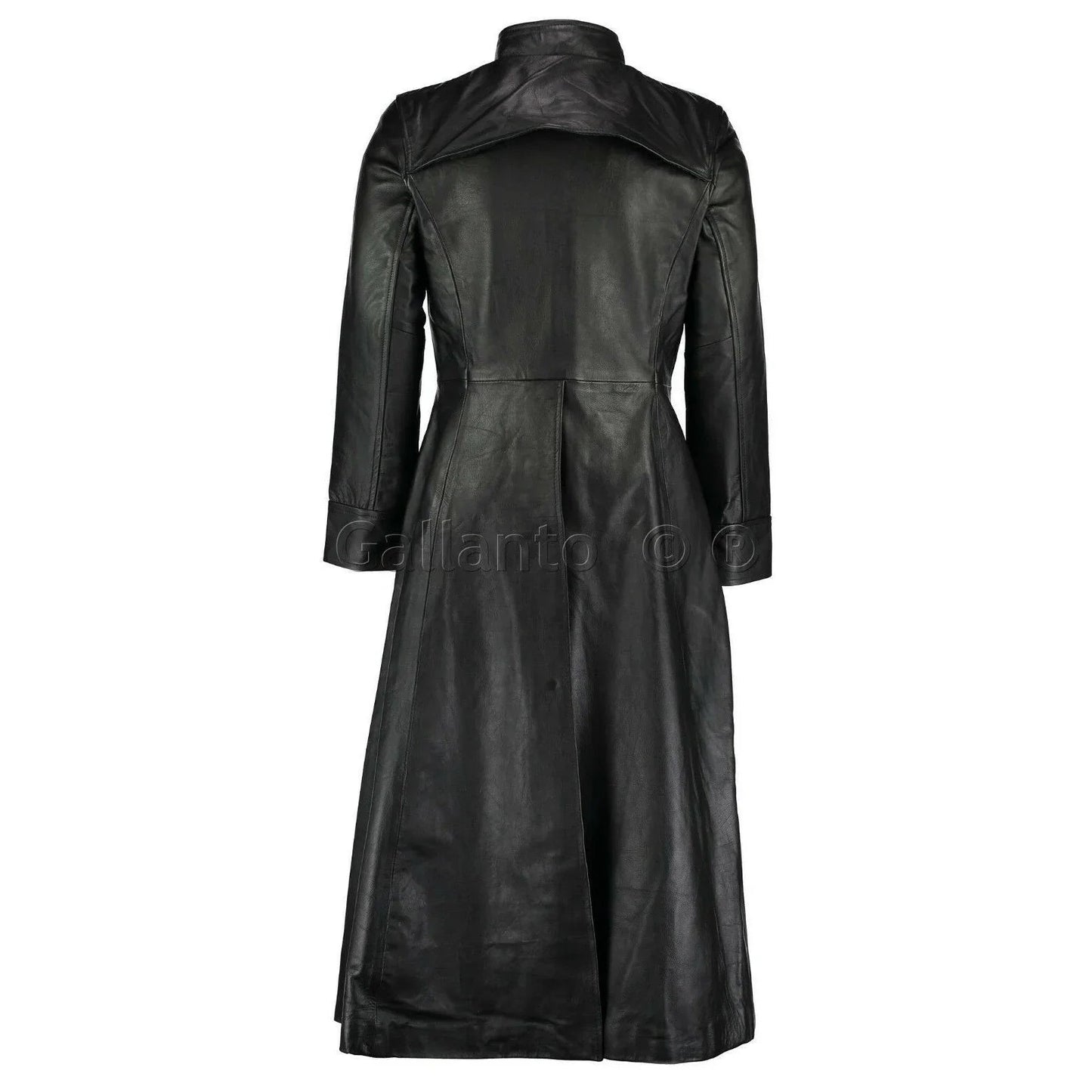female trench coat – neo matrix gothic long leather coat for women