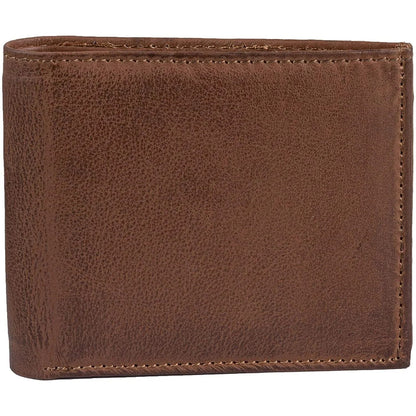 Mens Slim Wallet in Genuine Cowhide Leather with RFID Protection