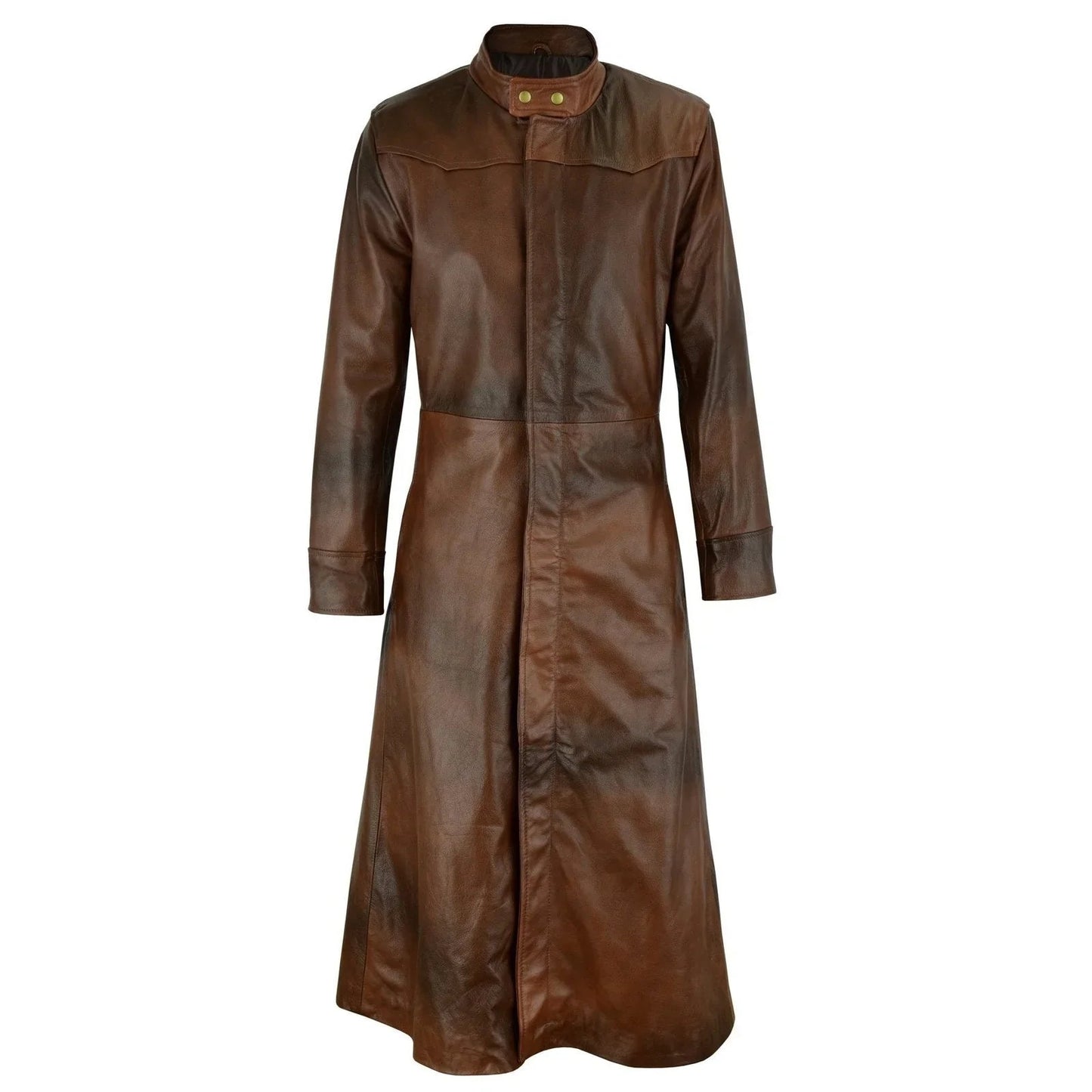 female trench coat – neo matrix gothic long leather coat for women