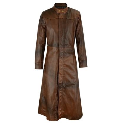 Female Trench Coat – Neo Matrix Gothic Long Leather Coat for Women