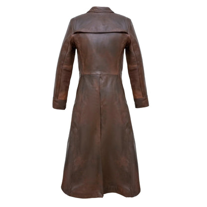 Trench Coat Men – Matrix Neo Genuine Leather Gothic Long Coat