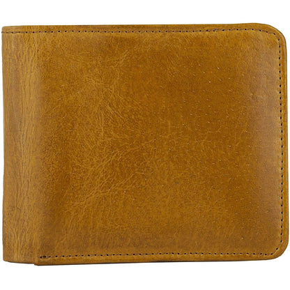 Genuine Leather Men's Billfold RFID Wallet with Coin Pocket
