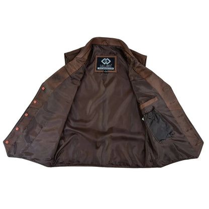 Leather Mens Waistcoat with Elegant Tailoring and Premium Style
