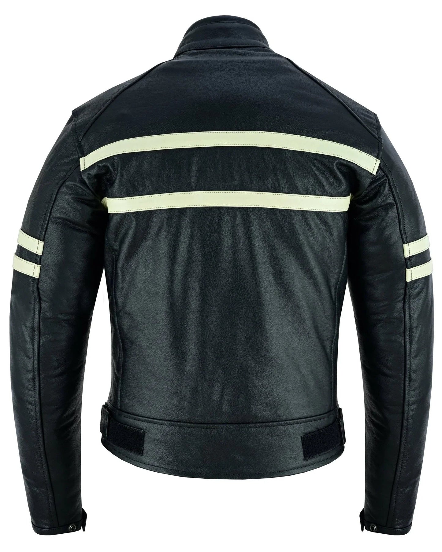 male biker jacket – men's black cowhide cafe racer leather jacket