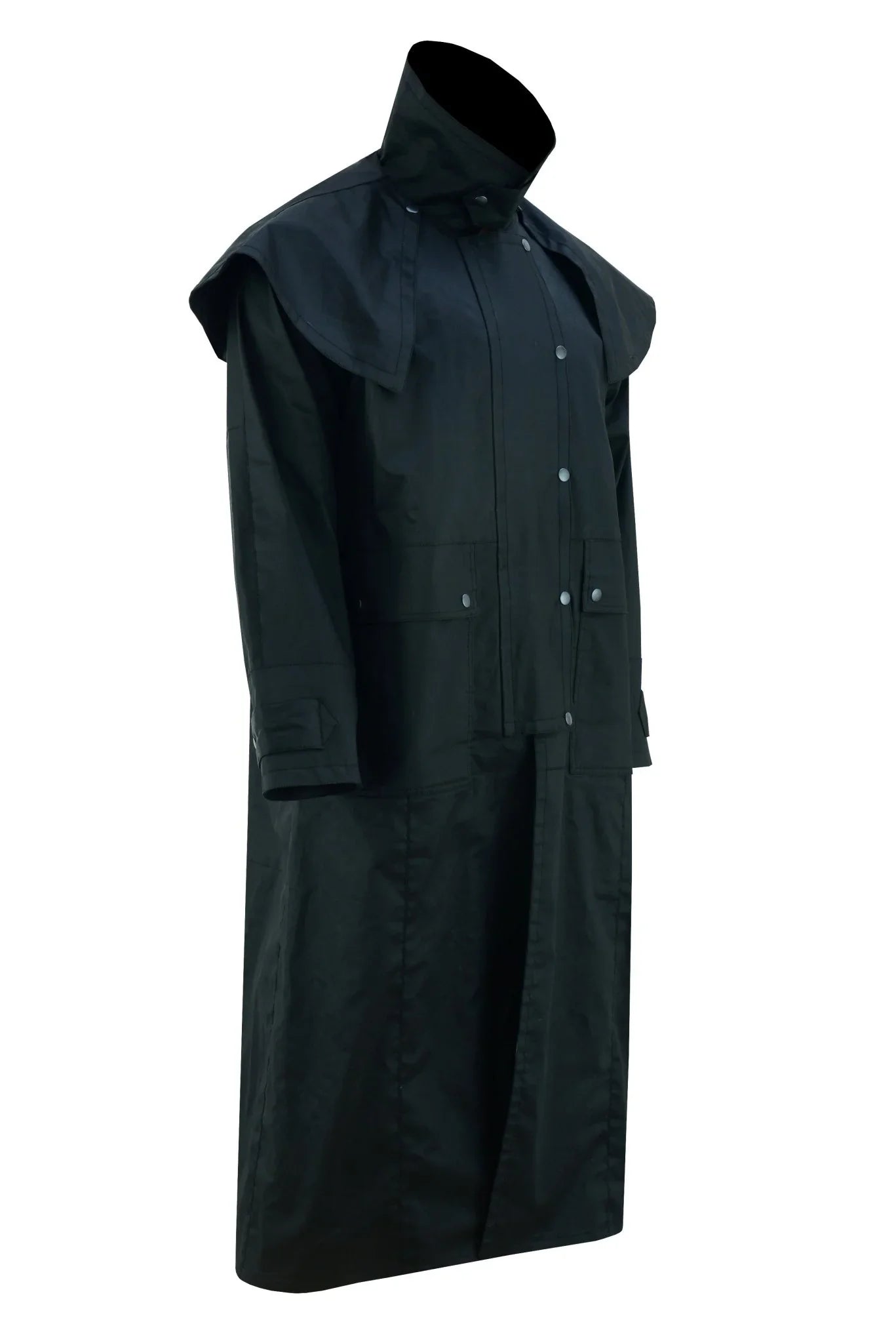 long black coat – unisex waterproof duster for all-weather protection
