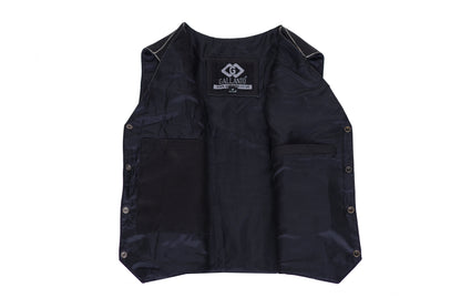 Leather Men Vest with Premium Embossed Fashion and Biker Style