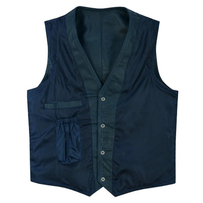 Men's Leather Vest Lightweight Snap Button Waistcoat