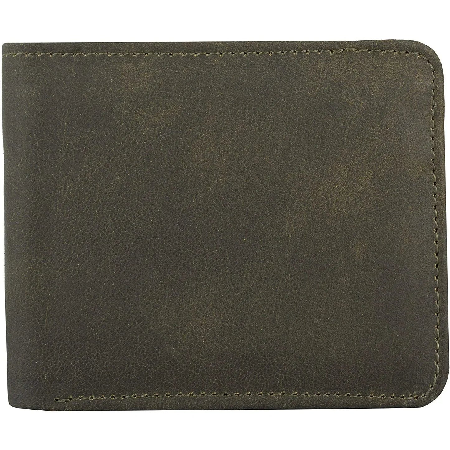 genuine leather men's billfold rfid wallet with coin pocket