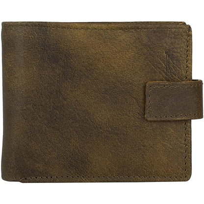 Genuine Leather RFID Trifold Male Wallets