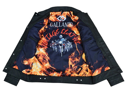 Leather Jacket Motor – Fernando's Classic Black Leather Trucker Jacket