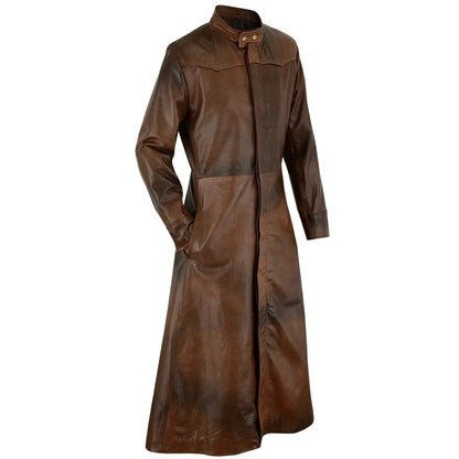 Female Trench Coat – Neo Matrix Gothic Long Leather Coat for Women