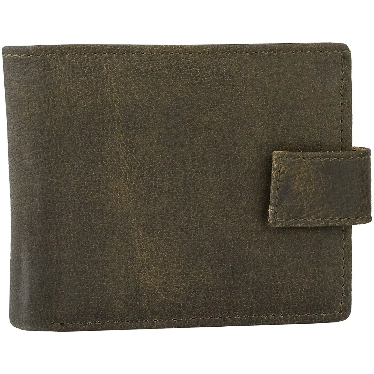 genuine mens leather wallet with rfid trifold vintage design