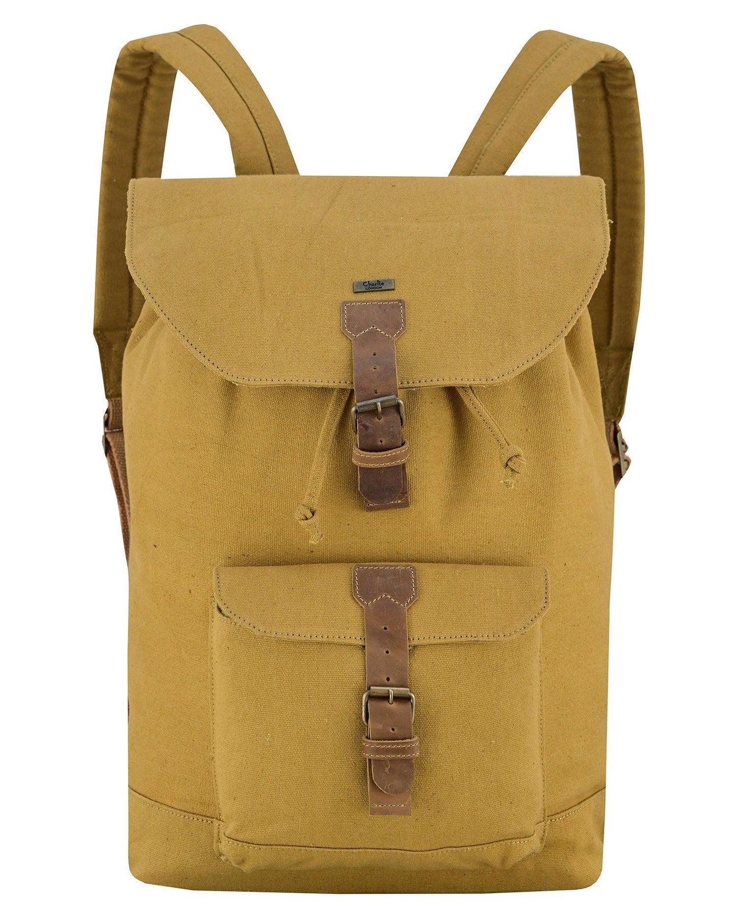 travel backpack – premium canvas & leather laptop backpack