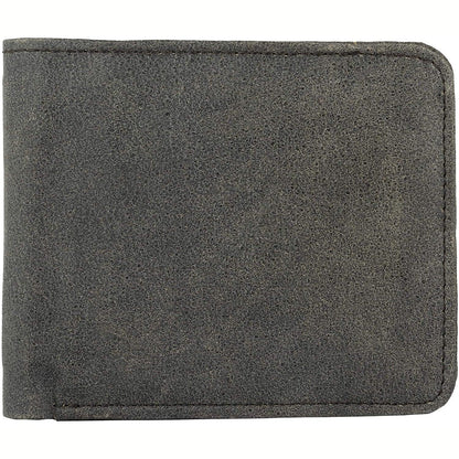 Genuine Leather Men's Billfold RFID Wallet with Coin Pocket