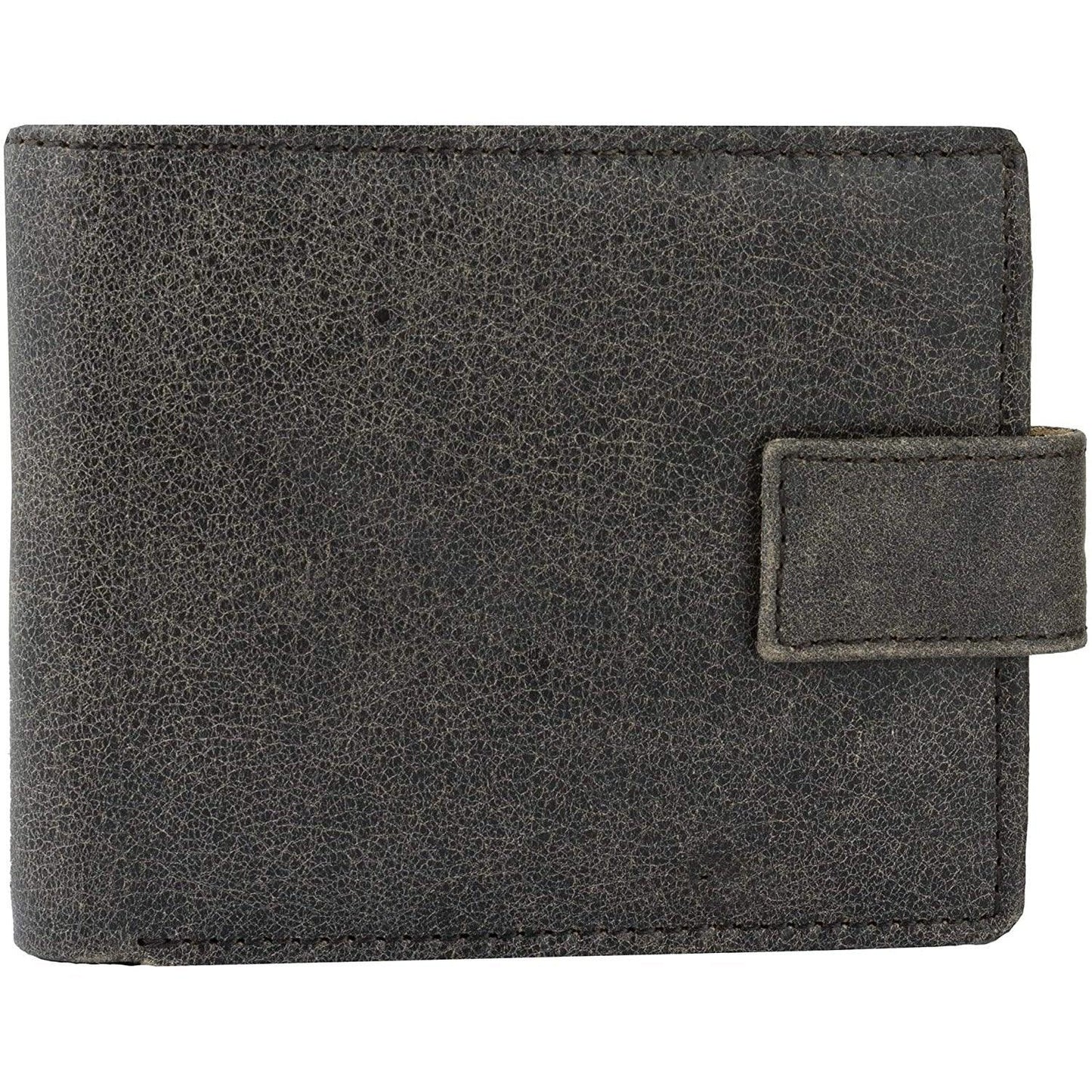 genuine mens leather wallet with rfid trifold vintage design