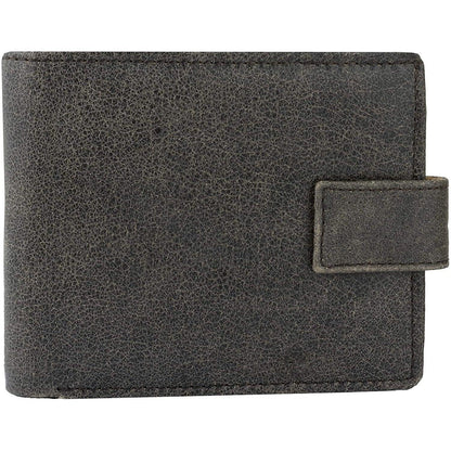 Genuine Mens Leather Wallet with RFID Trifold Vintage Design