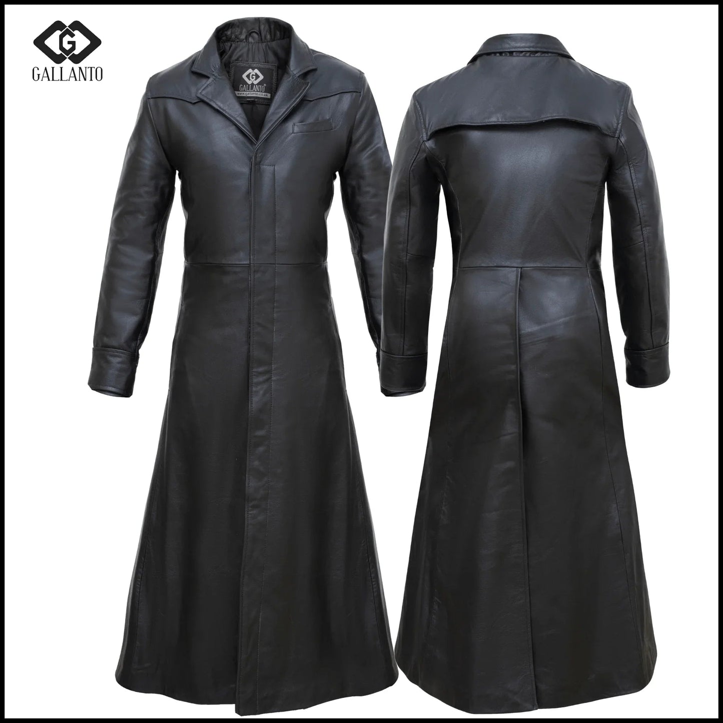 trench coat women – matrix neo gothic long leather coat