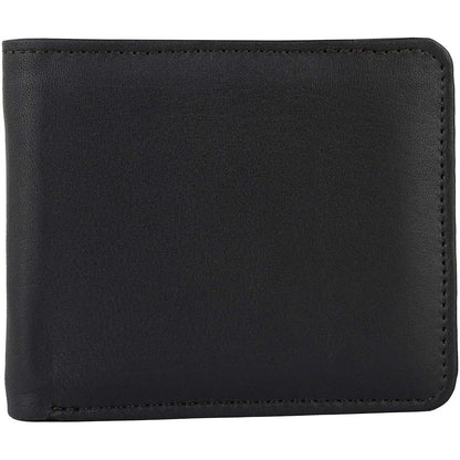 Mens Wallet Genuine Leather RFID Bifold Wallet with Coin Pocket