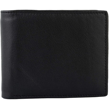 Mens Slim Wallet in Genuine Cowhide Leather with RFID Protection