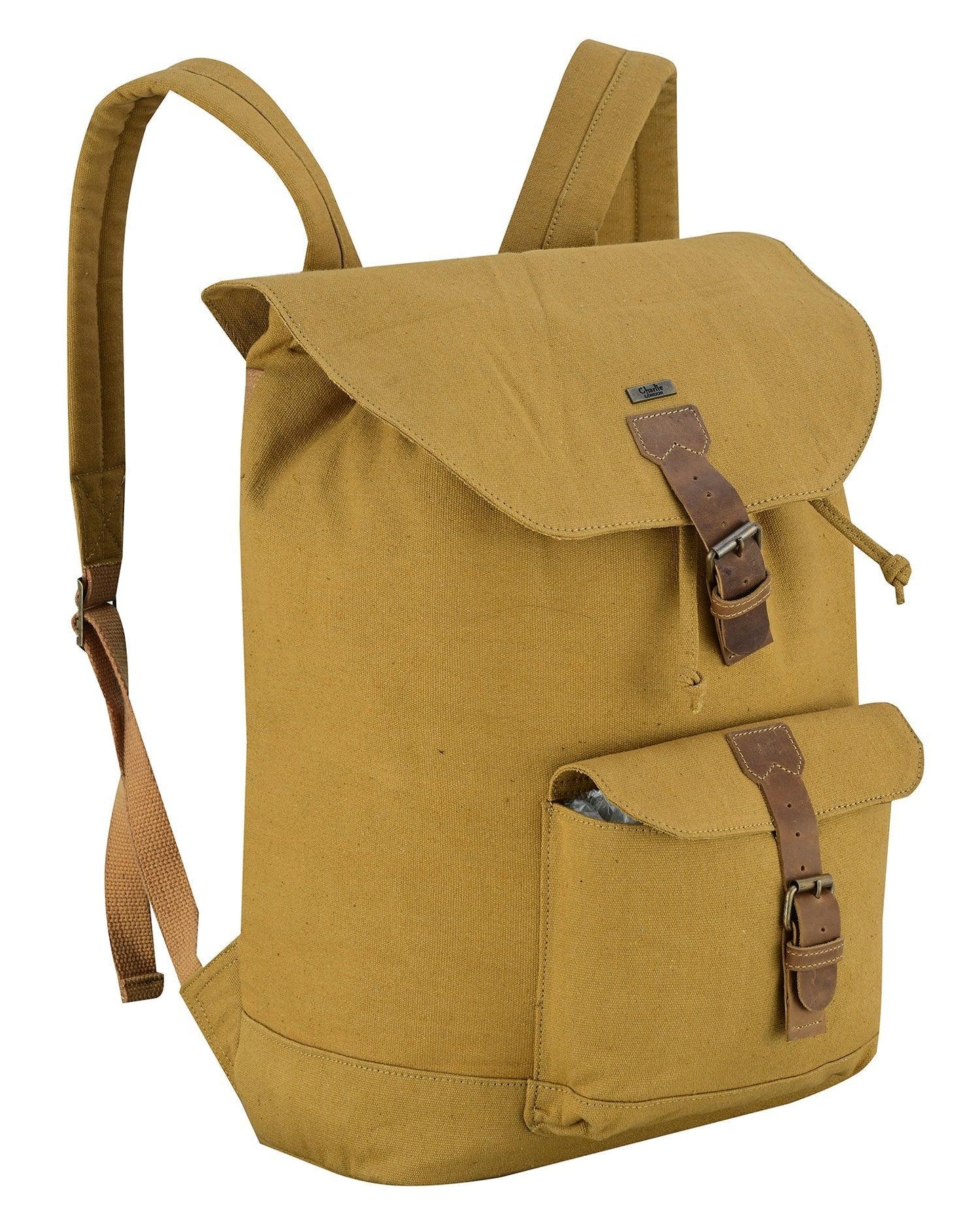 travel backpack – premium canvas & leather laptop backpack