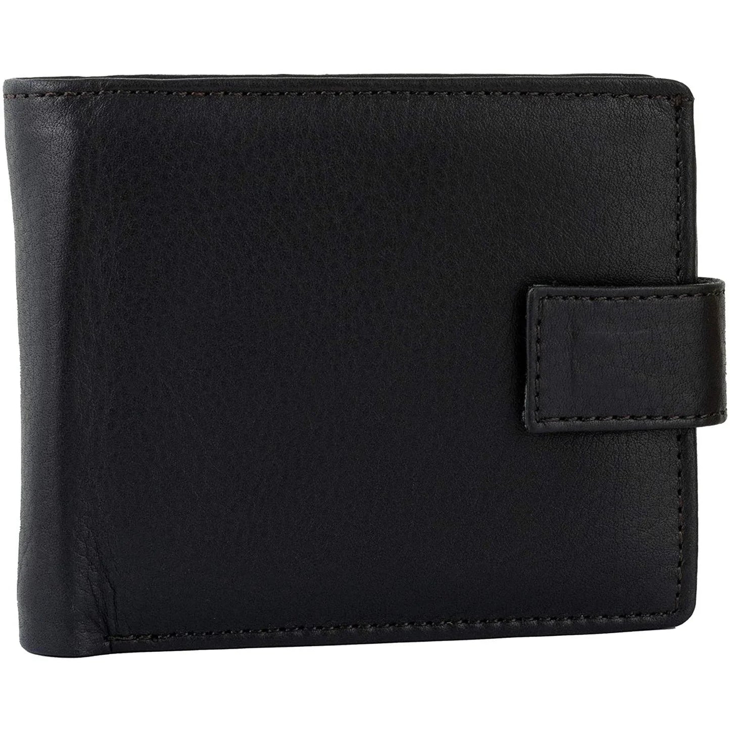 genuine mens leather wallet with rfid trifold vintage design