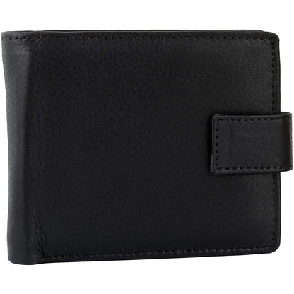 Genuine Mens Leather Wallet with RFID Trifold Vintage Design