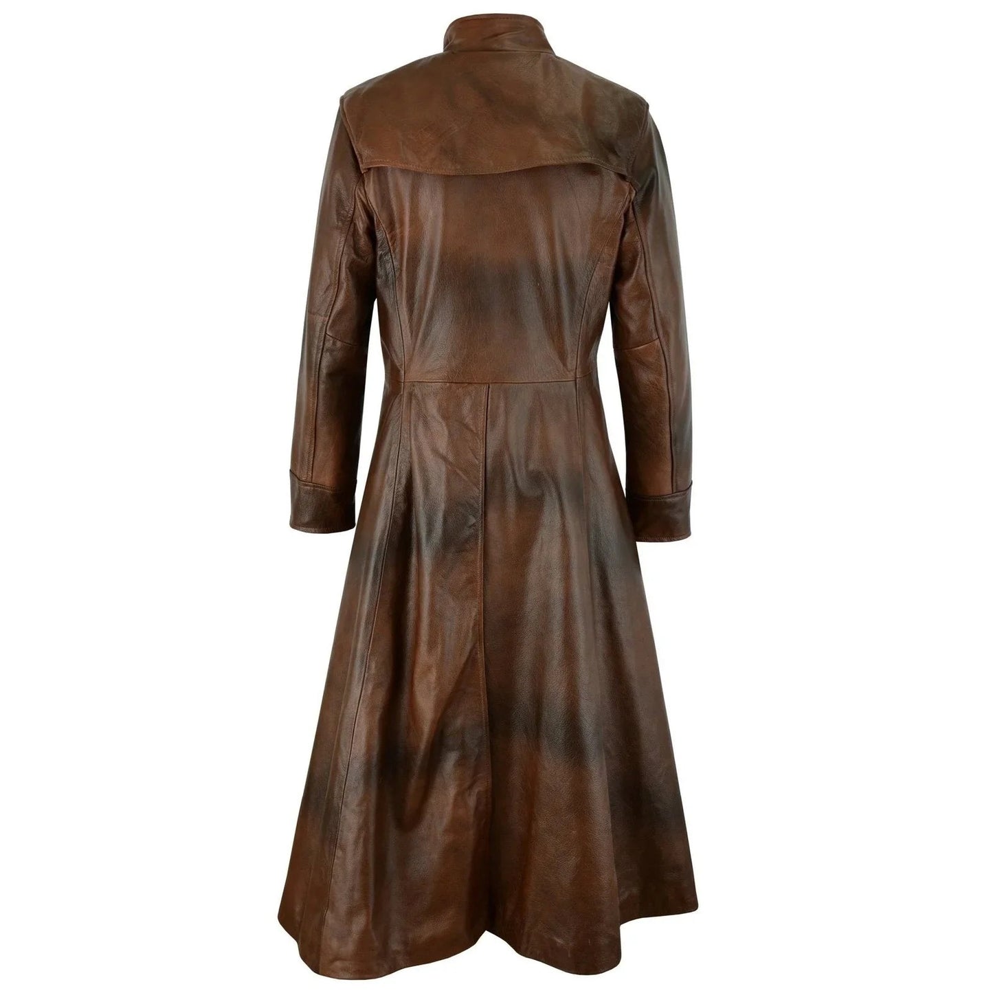 female trench coat – neo matrix gothic long leather coat for women