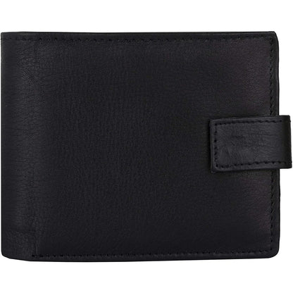 Genuine Leather RFID Trifold Male Wallets