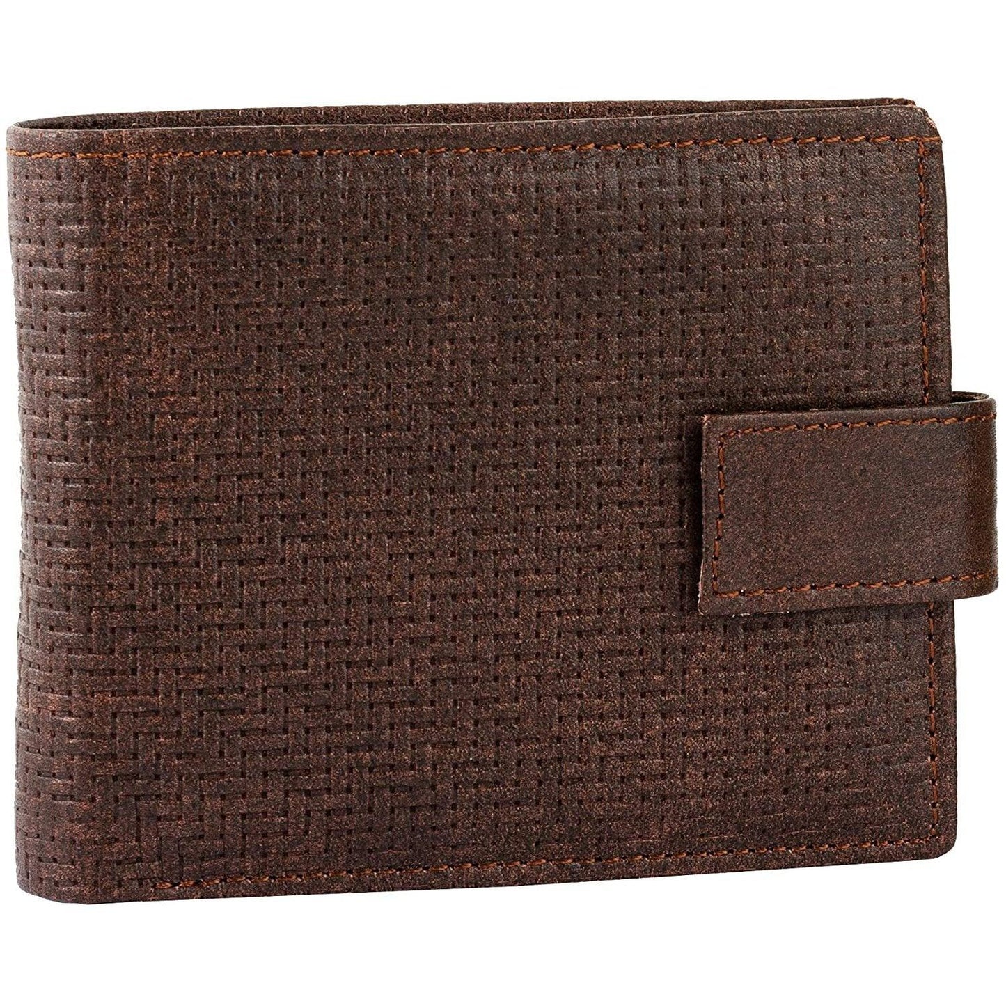 genuine mens leather wallet with rfid trifold vintage design