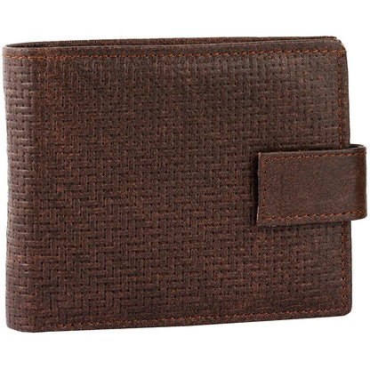 Genuine Mens Leather Wallet with RFID Trifold Vintage Design