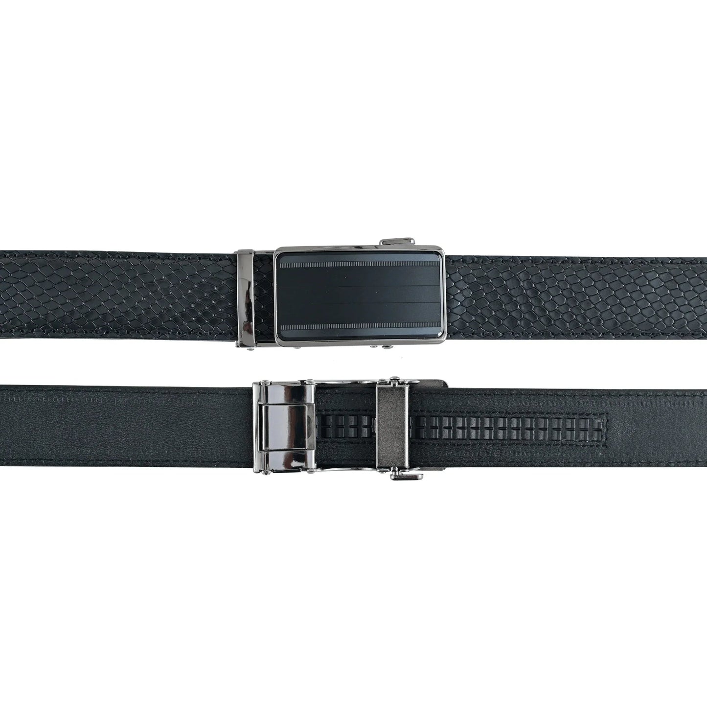 premium mens gift box with genuine leather wallet and ratchet belt