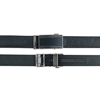Premium Mens Gift Box with Genuine Leather Wallet and Ratchet Belt