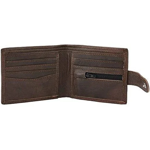 mens wallet genuine leather rfid bifold wallet with coin pocket