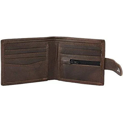 Mens Wallet Genuine Leather RFID Bifold Wallet with Coin Pocket