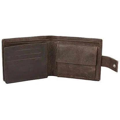 Genuine Mens Leather Wallet with RFID Trifold Vintage Design
