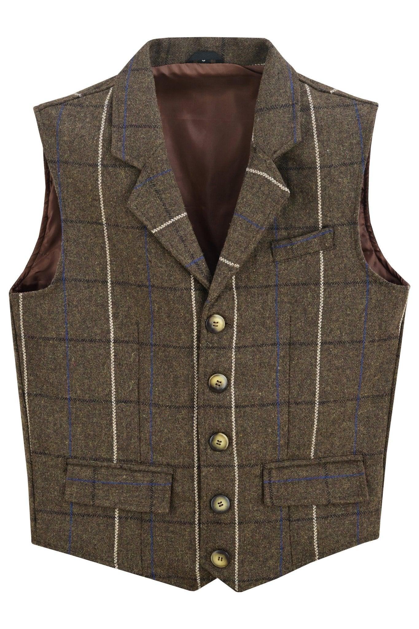 mens vest for sale with timeless tweed fashion and tailored style