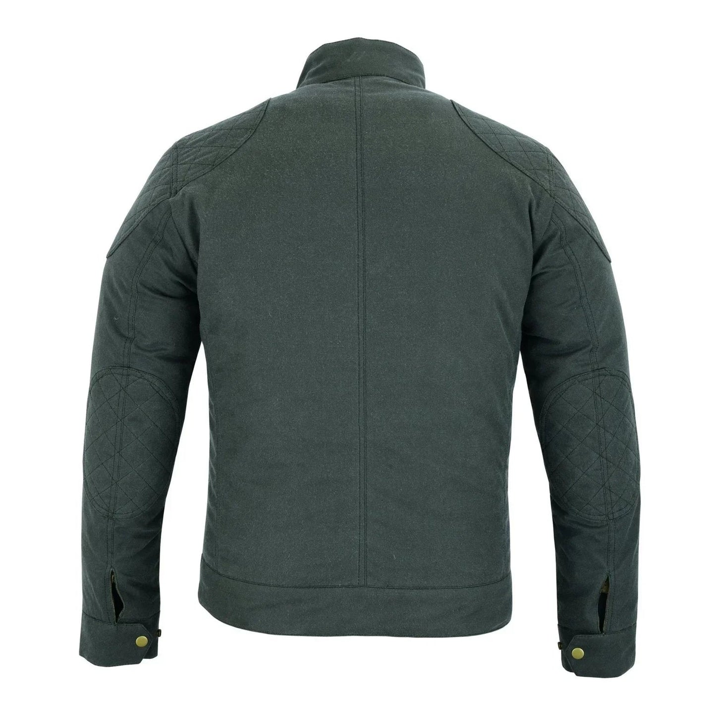 classic waxed cotton motorcycle biker jacket for men