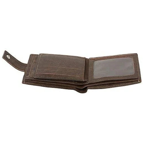 genuine mens leather wallet with rfid trifold vintage design