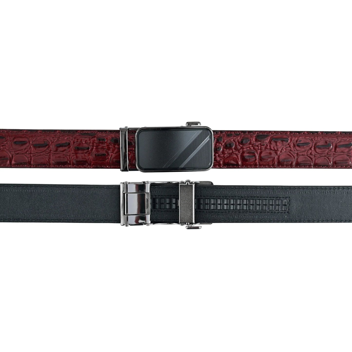 premium mens gift box with genuine leather wallet and ratchet belt