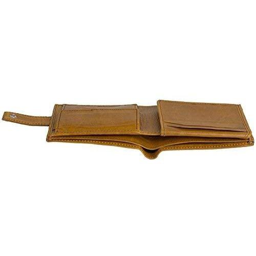 genuine leather rfid trifold male wallets