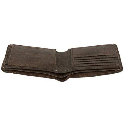 Genuine Leather Men's Billfold RFID Wallet with Coin Pocket