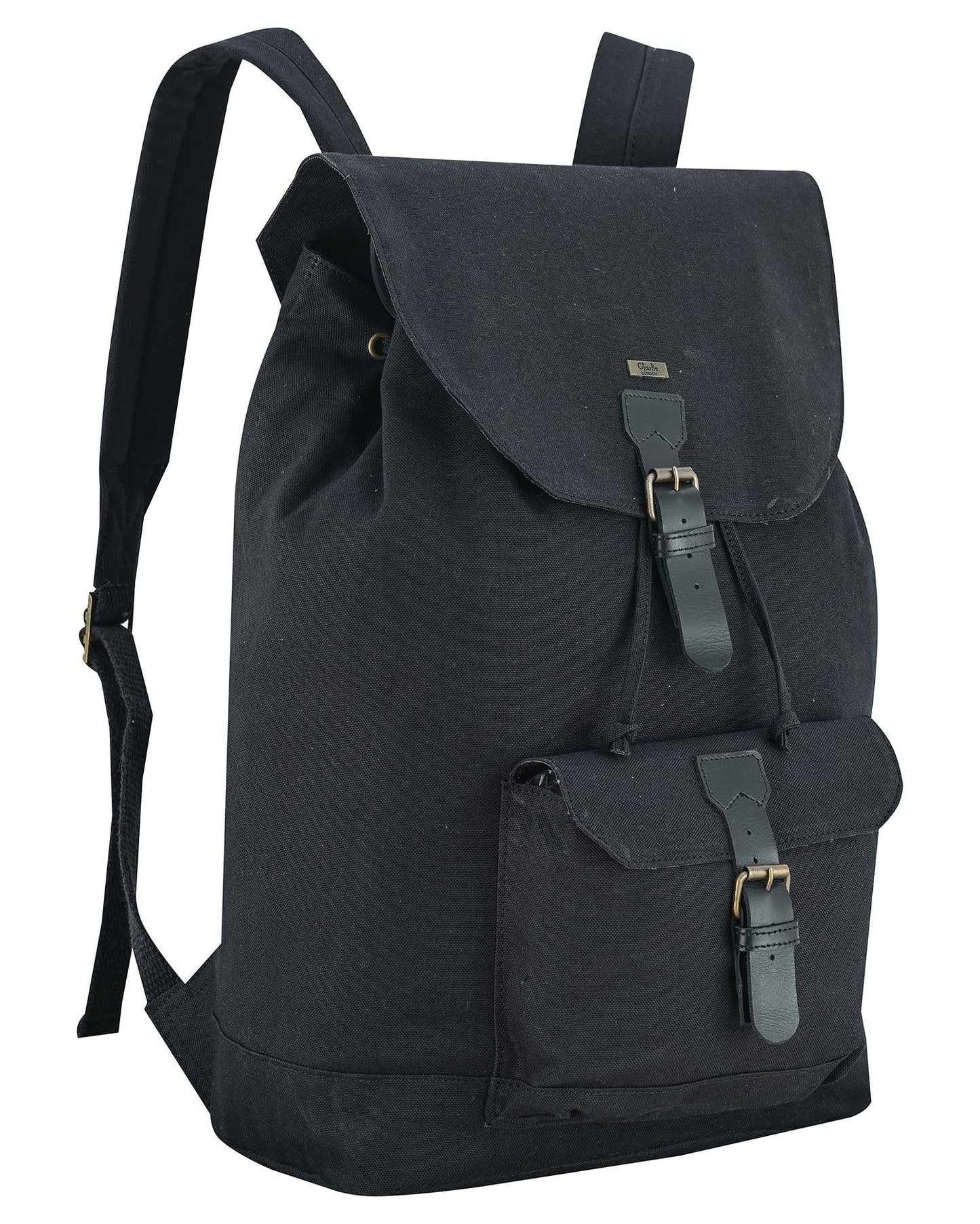 travel backpack – premium canvas & leather laptop backpack